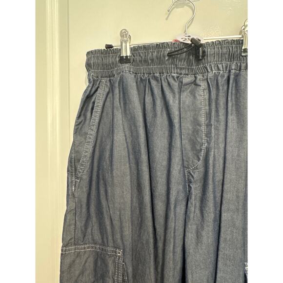 MSRP $148 Pilcro Denim Bungee Wide-Leg Parachute Trousers Size S | SAME DAY SHIP - Picture 6 of 10
